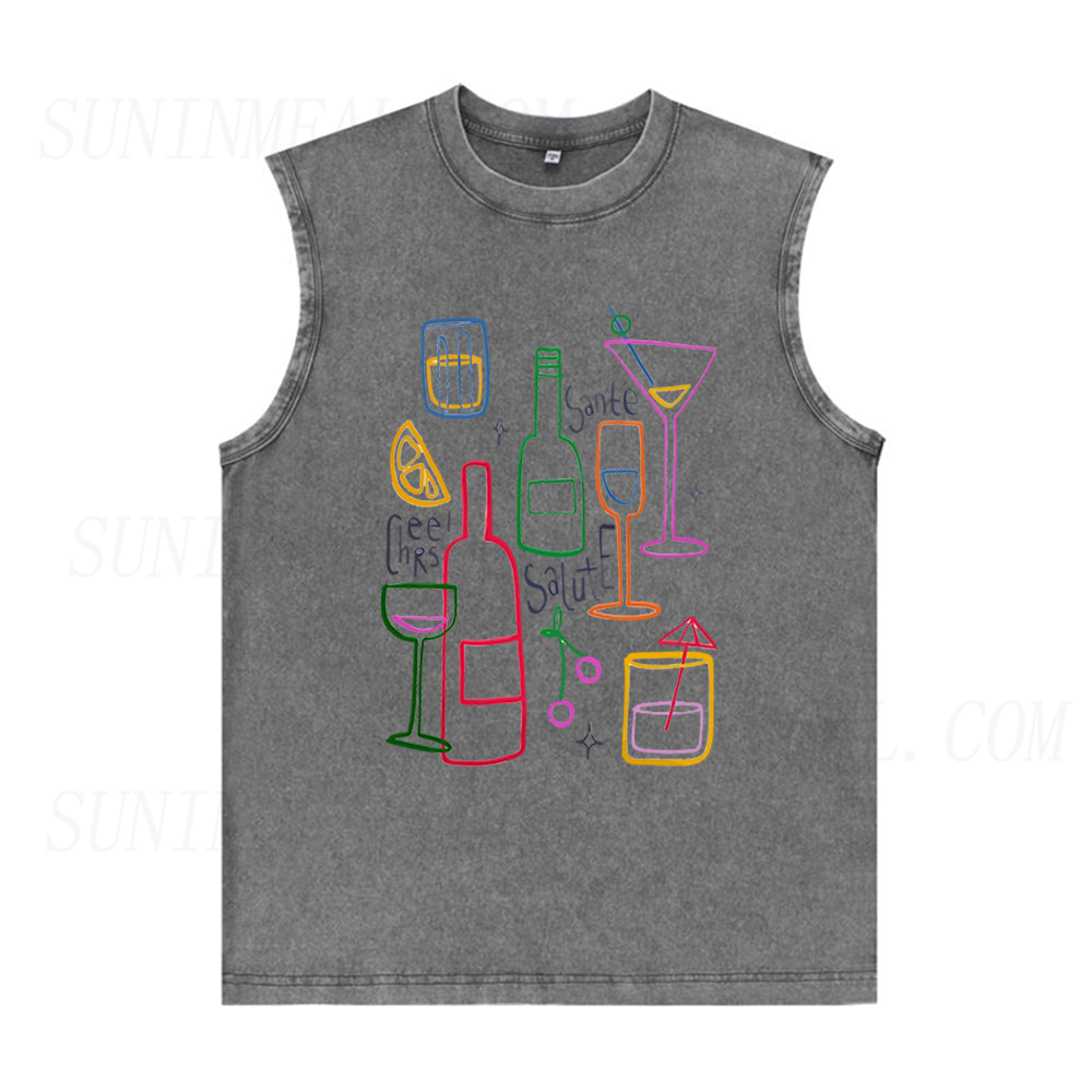 Cheers Salute Santé Unisex Tank Top