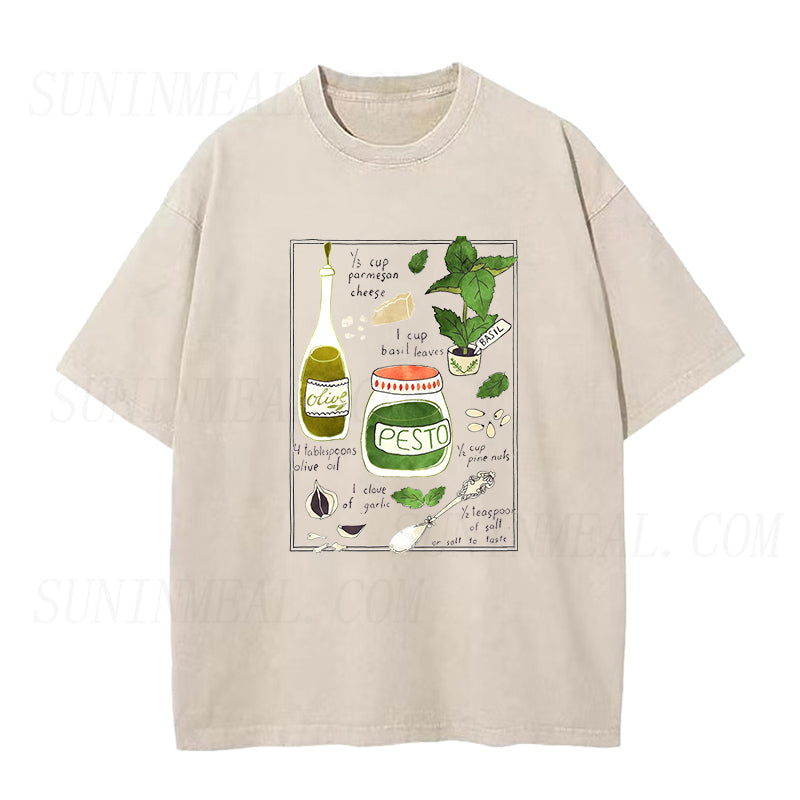 Pesto illustrated recipe Unisex Tee