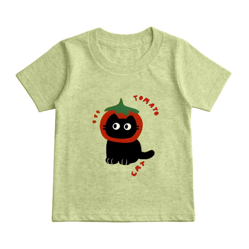 tomato cat Kids T-Shirt
