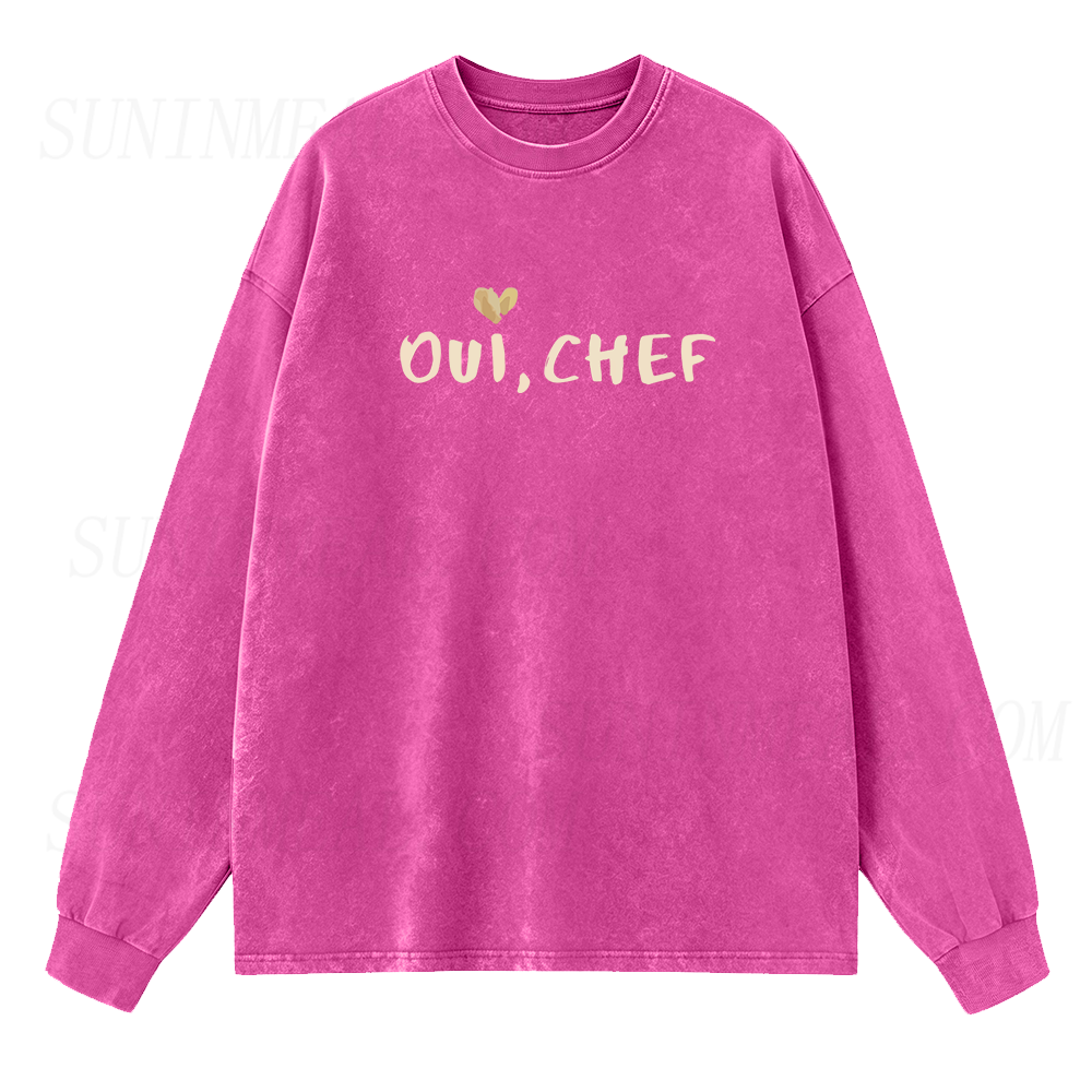 Oui Chef Long Sleeve Unisex Tee