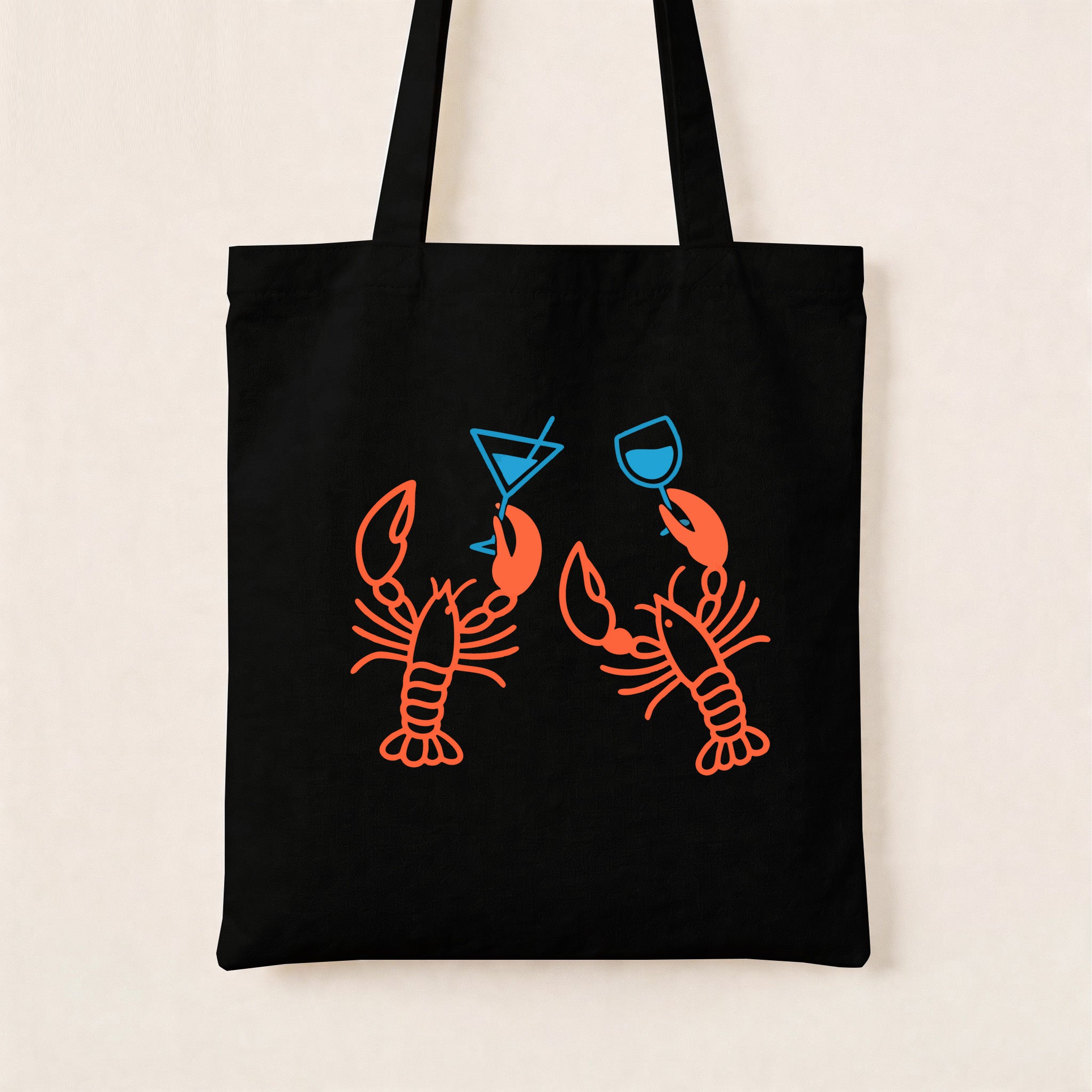 Martini Lobster Canvas Tote Bag