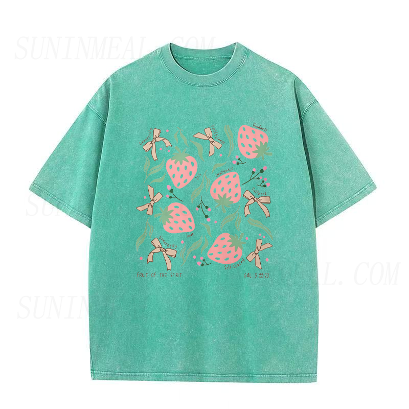 Fruit of The Spirit Boho Christian Strawberry Unisex Tee