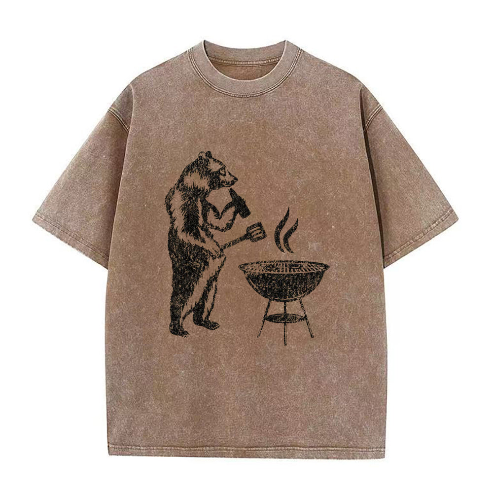 Wild Grizzly Bear BBQ Unisex Tee