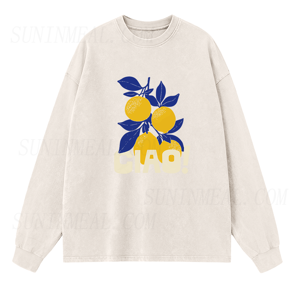 Ciao Italian Lemons Long Sleeve Unisex Tee
