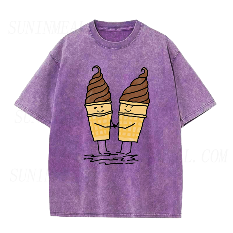 Ice Cream Cone Couple Tee