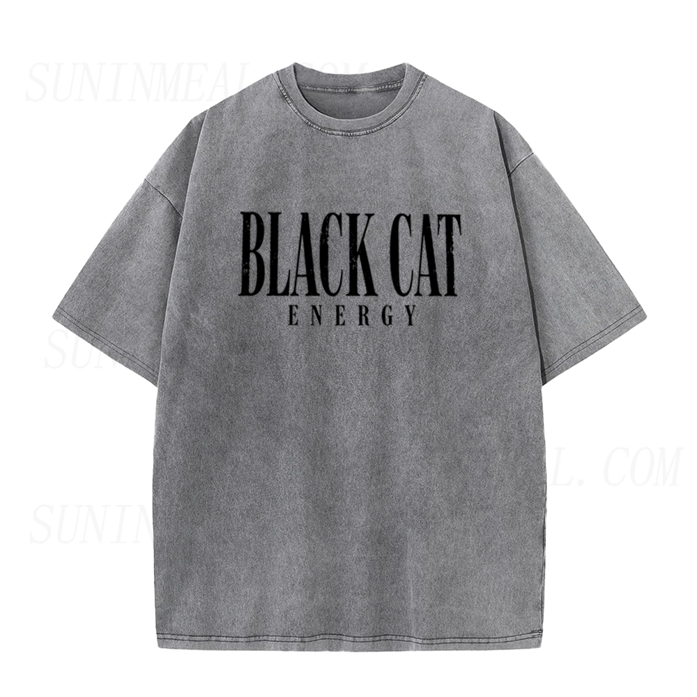 Black Cat Energy Halloween Unisex Tee
