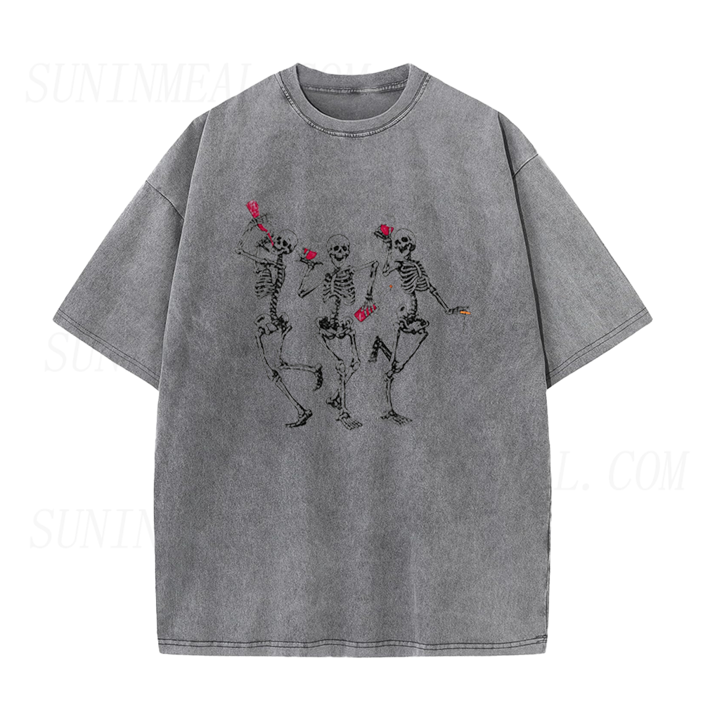 Wine Lover Skeletons Unisex Tee