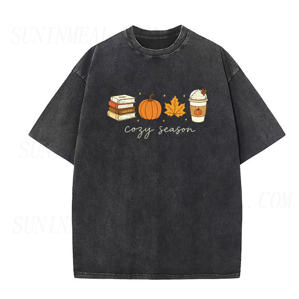 Cozy Season Fall Books Pumpkin Spice Latte Unisex Tee