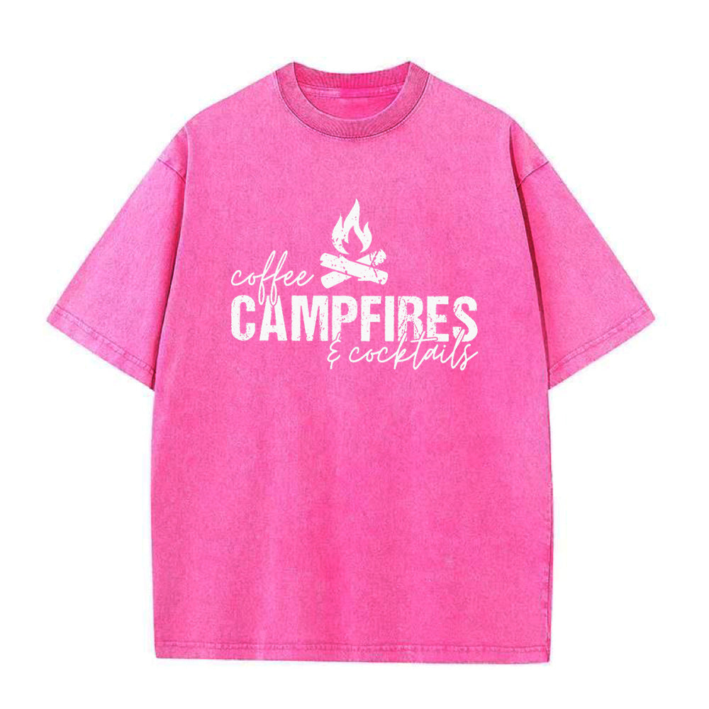 Coffee, Campfires & Cocktails Unisex Tee
