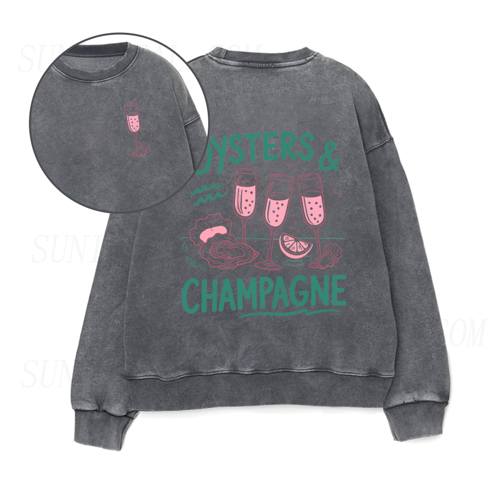 Oysters and Champagne Unisex Crewneck Sweatshirt