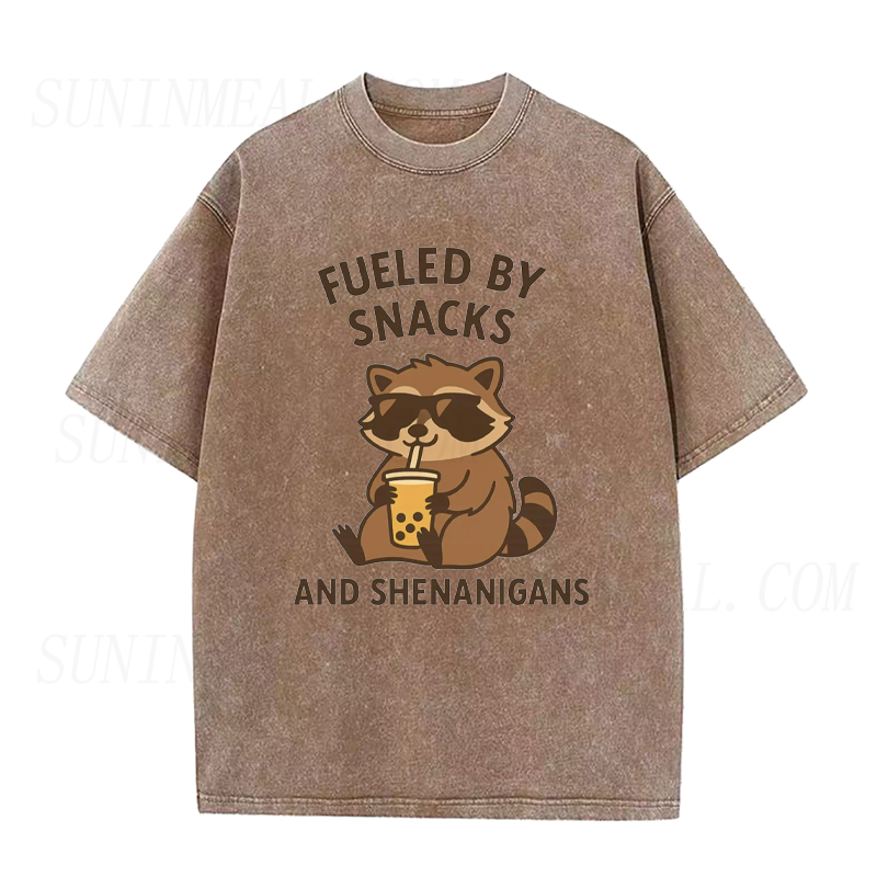 Fueled By Snacks Raccoon Tee