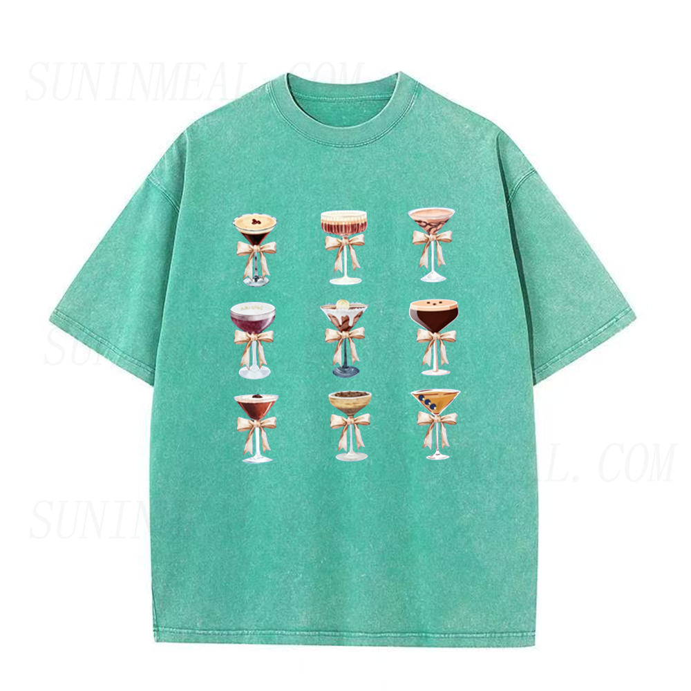 Retro Espresso Martini Cocktail Collection Unisex Tee