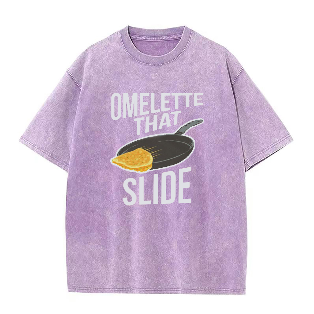 スライドするオムレツユニセックスTシャツ