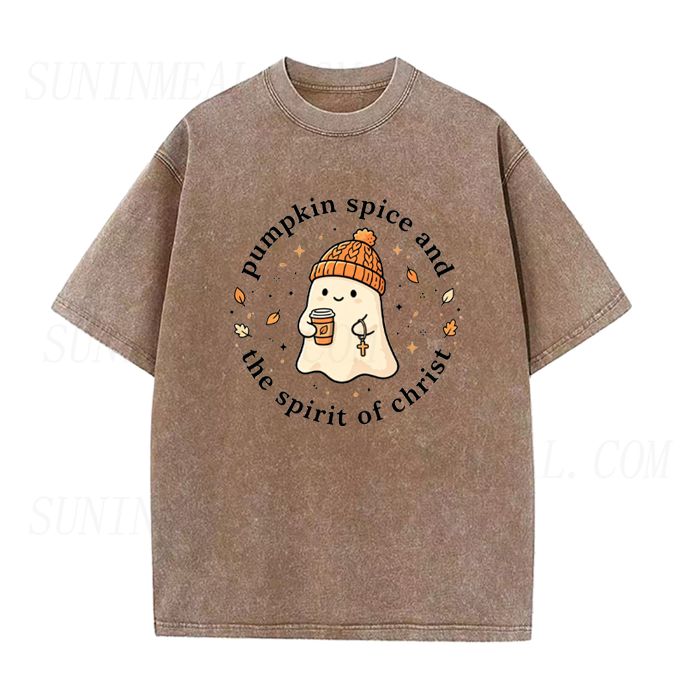Pumpkin Spice and The Spirit of Christ Ghost Unisex Tee