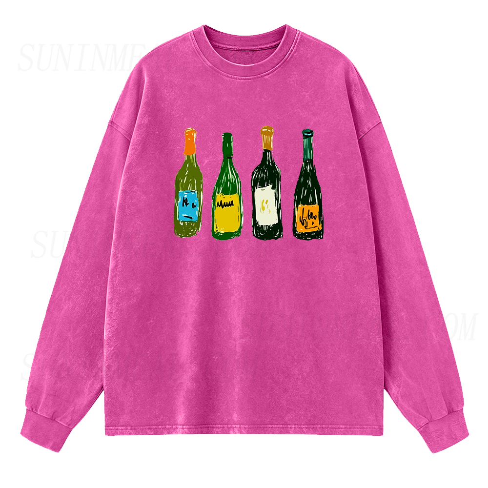 Wine Bottles Long Sleeve Unisex Tee