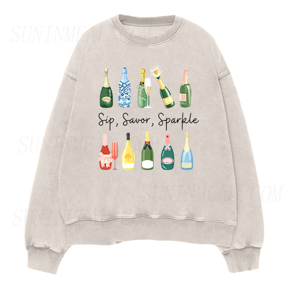 Champagne Bottles Unisex Crewneck Sweatshirt