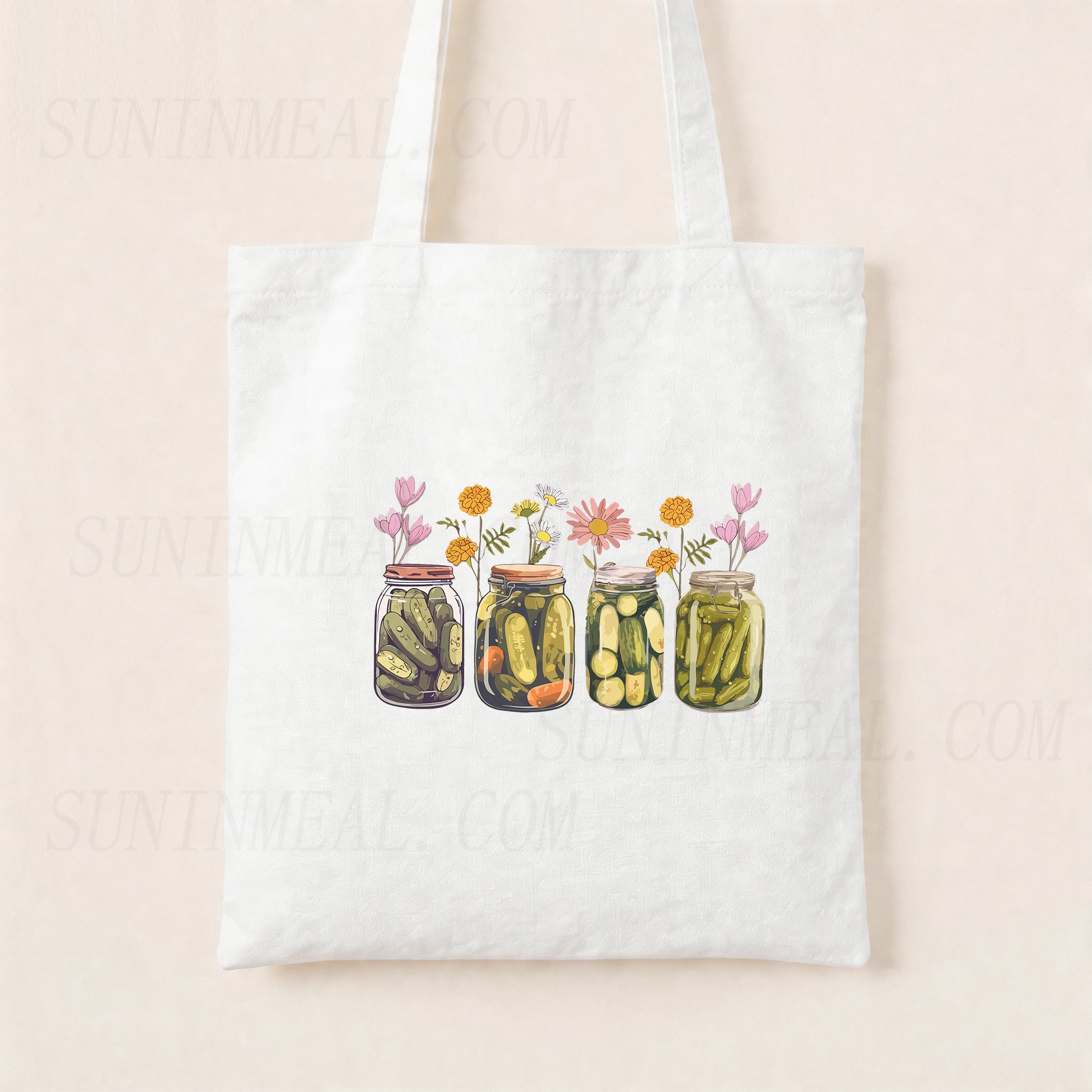 Vintage Canned Pickles Canvas Tote Bag
