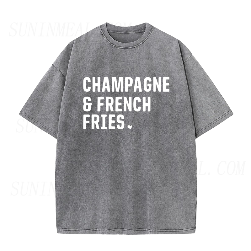 Champagne & French Fries Unisex Tee