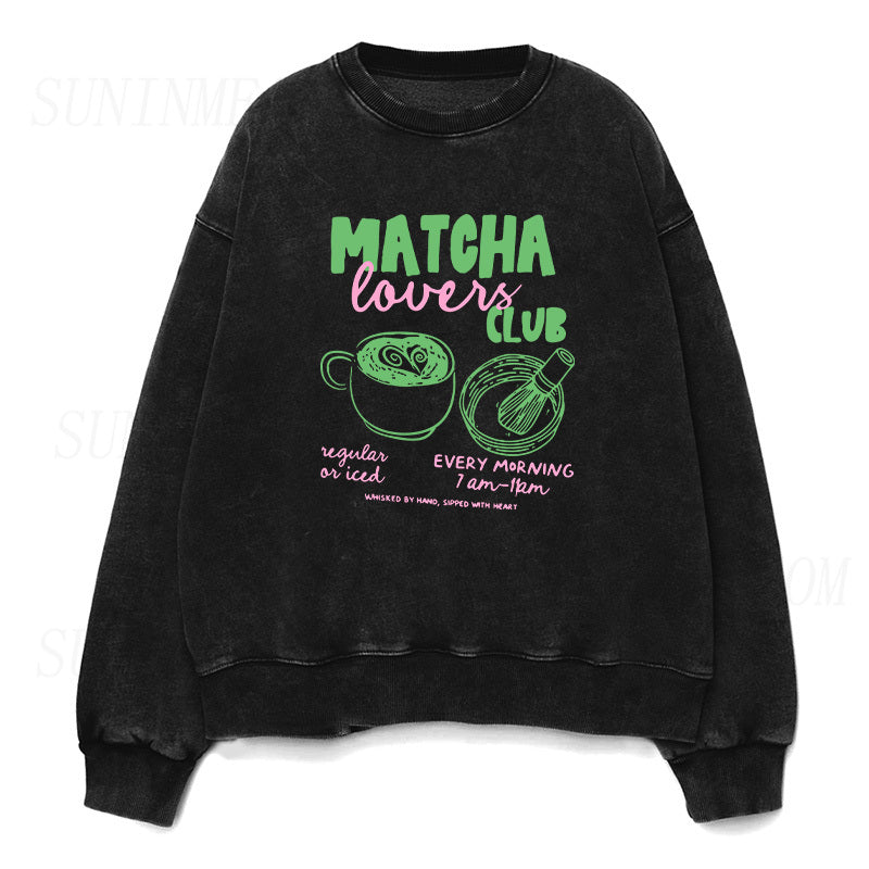 Matcha Lovers Club Unisex Crewneck Sweatshirt