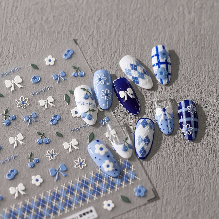 Blueberry 5D Nail Sticker