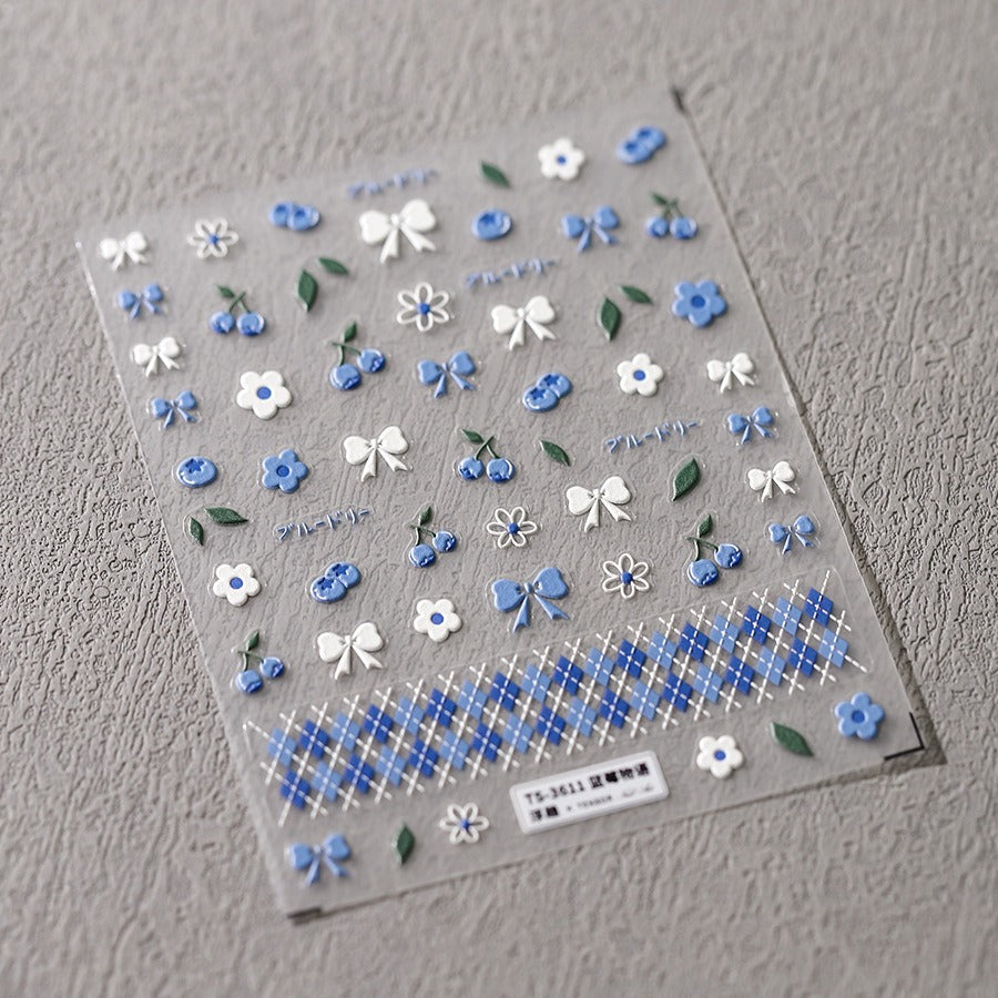 Blueberry 5D Nail Sticker