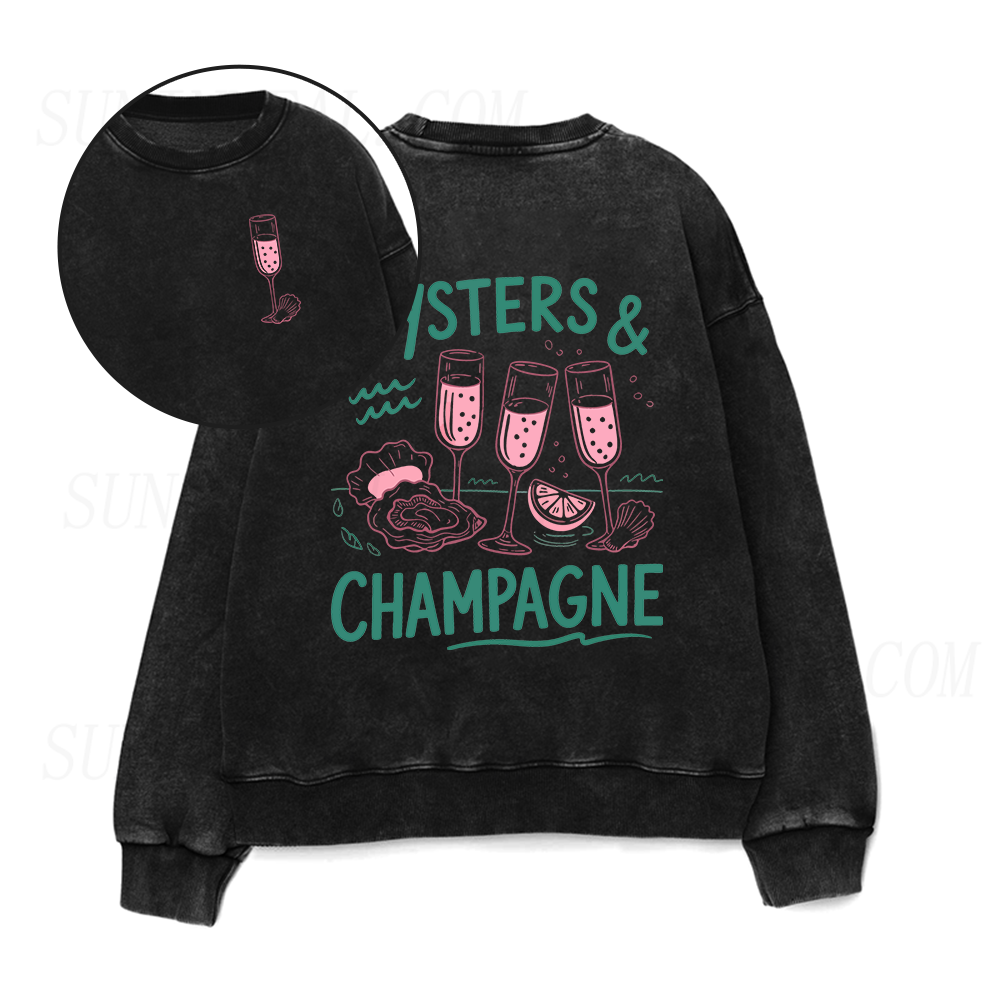 Oysters and Champagne Unisex Crewneck Sweatshirt