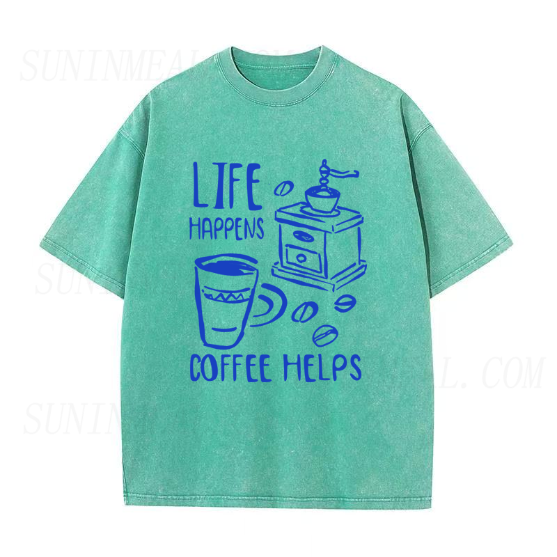 life happens coffee helps Unisex Tee