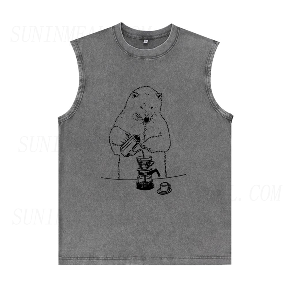 Polar Bear Is Brewing Coffee Unisex Tank Top