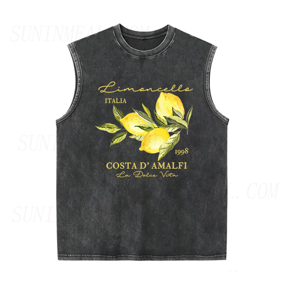 Retro Limoncello La Dolce Vita Unisex Tank Top