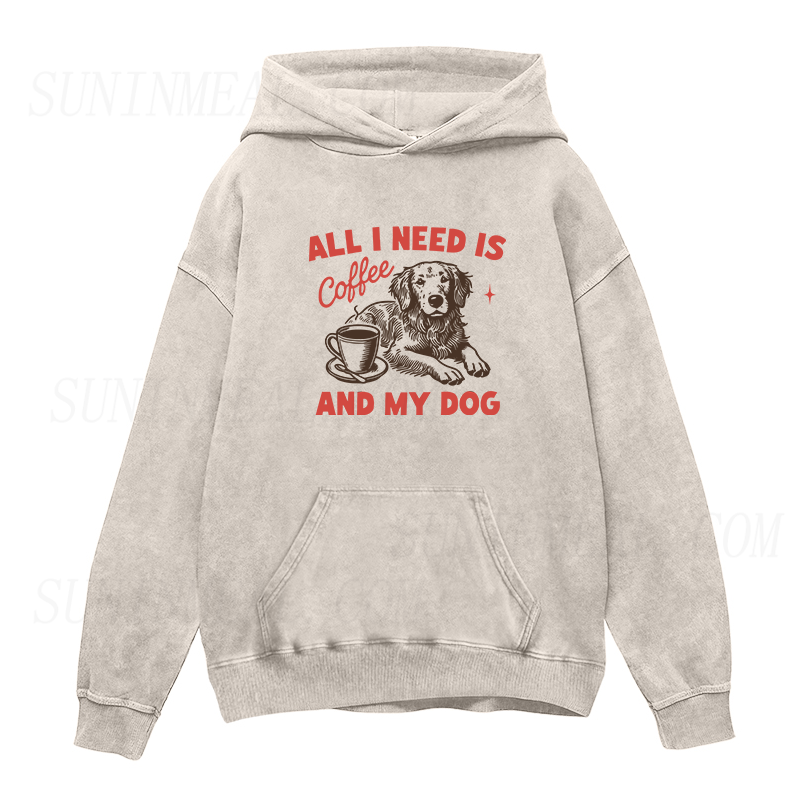 All I Need Is Coffee and My Dog Unisex Hoodie