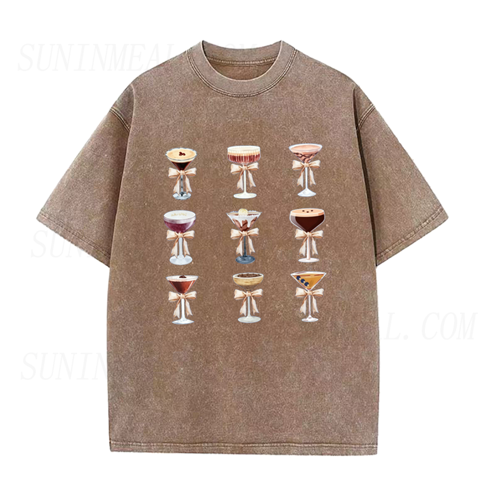 Retro Espresso Martini Cocktail Collection Unisex Tee