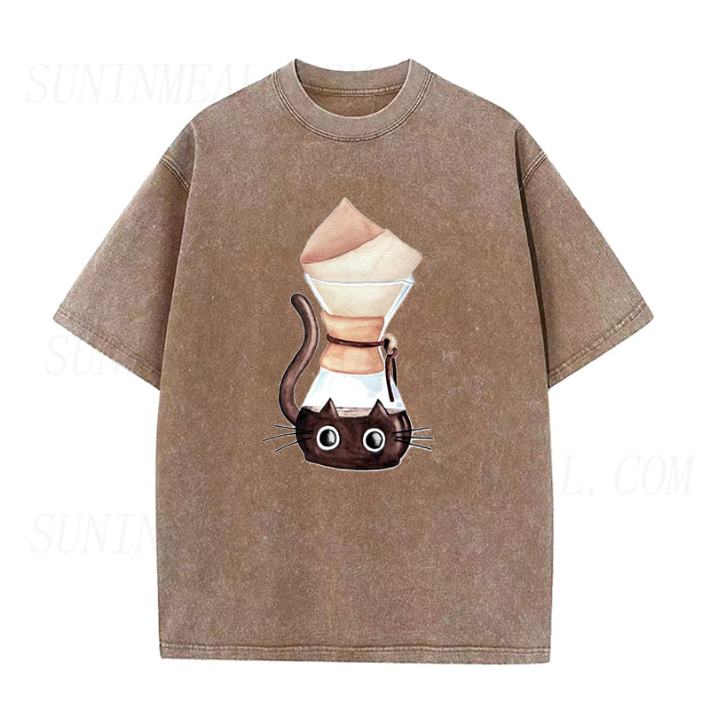 Coffee Cat Unisex Tee