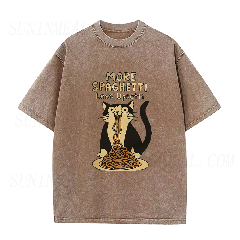More Spaghetti Less Upsetti Cat Unisex Tee