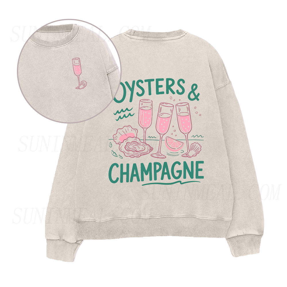 Oysters and Champagne Unisex Crewneck Sweatshirt