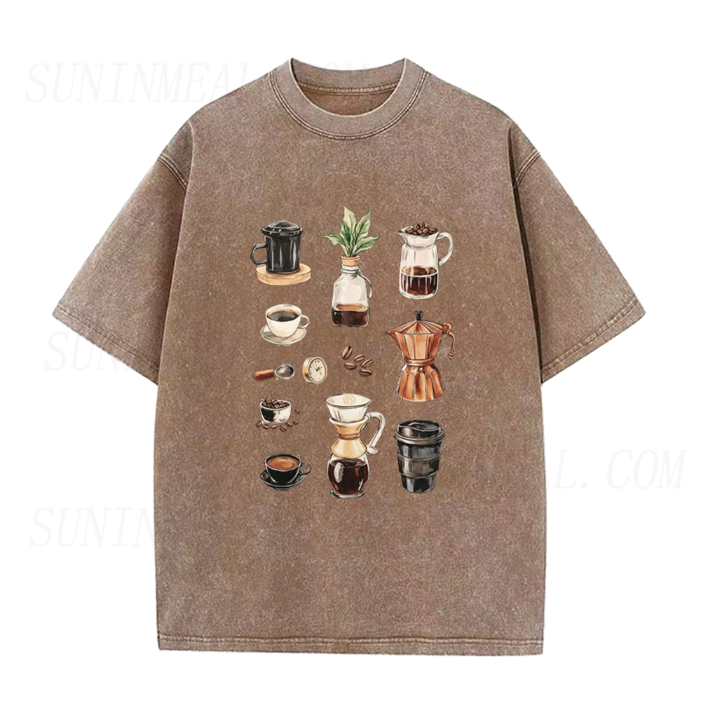 Coffee Lover Vintage Coffee Tools Graphic Unisex Tee