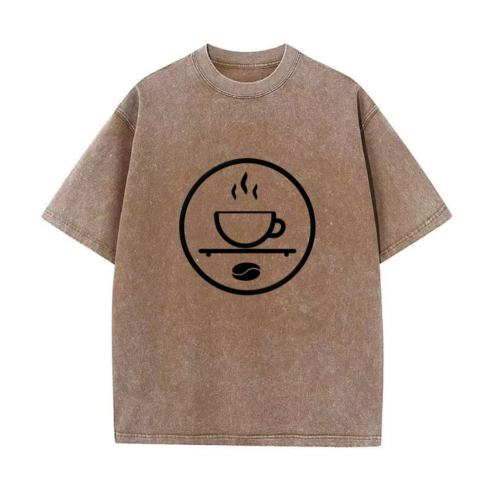ミニマリストコーヒーユニセックスTシャツ