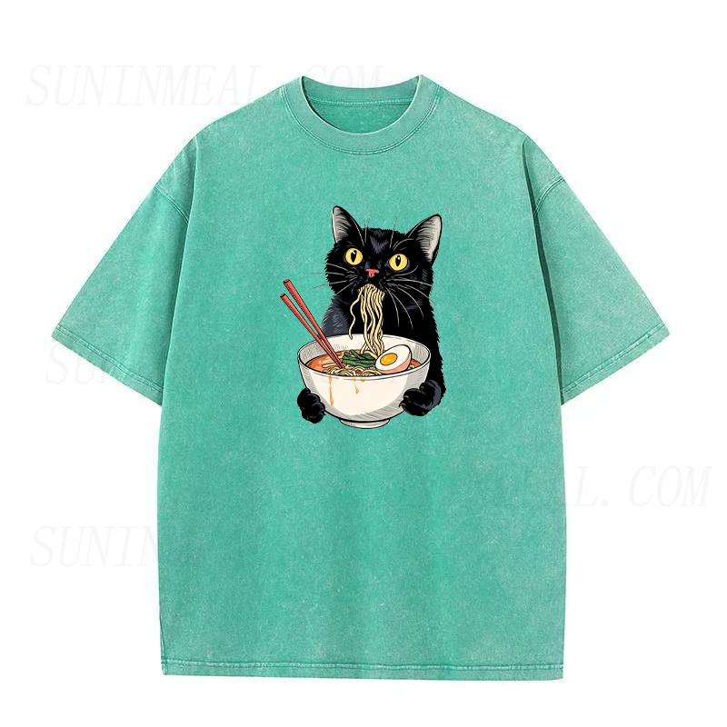 Black Cat Noodle Unisex Tee