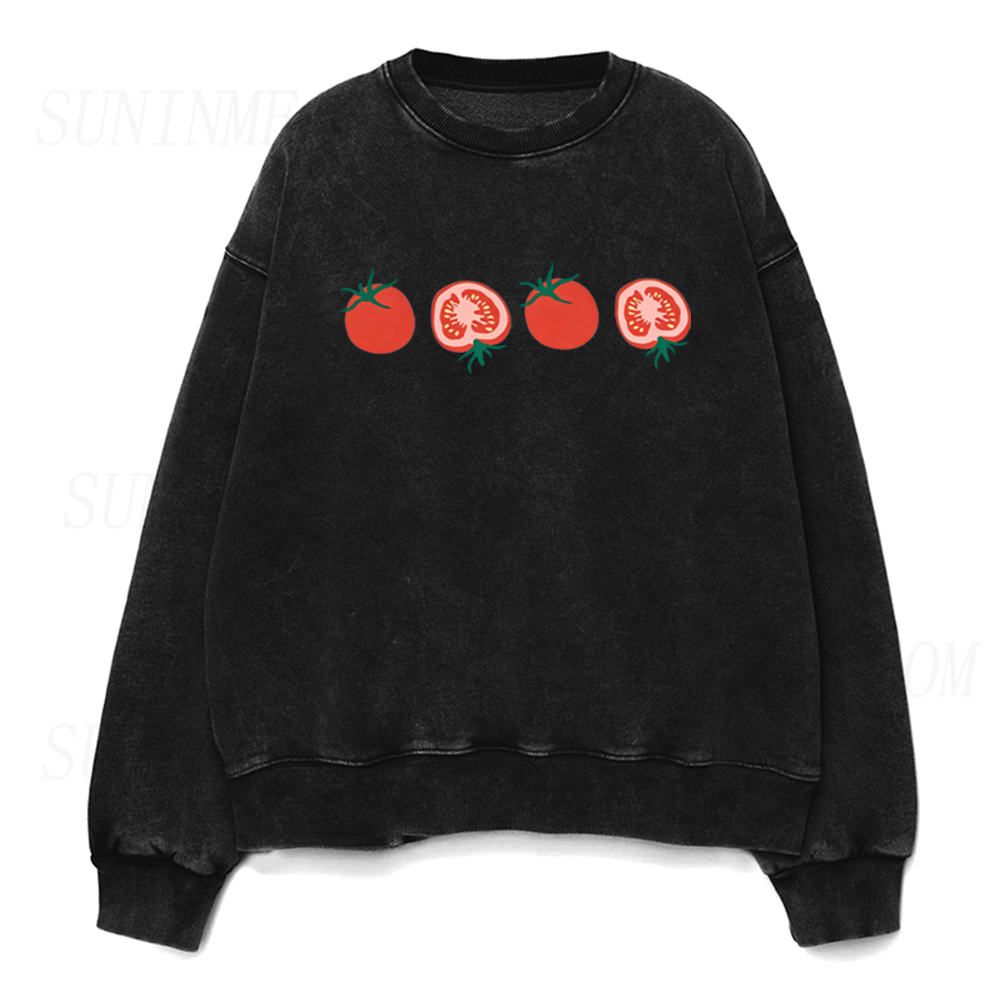 Cute Tomato Graphic Unisex Crewneck Sweatshirt