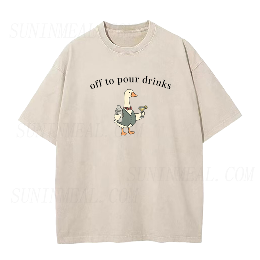 Funny Bartender Goose Unisex Tee