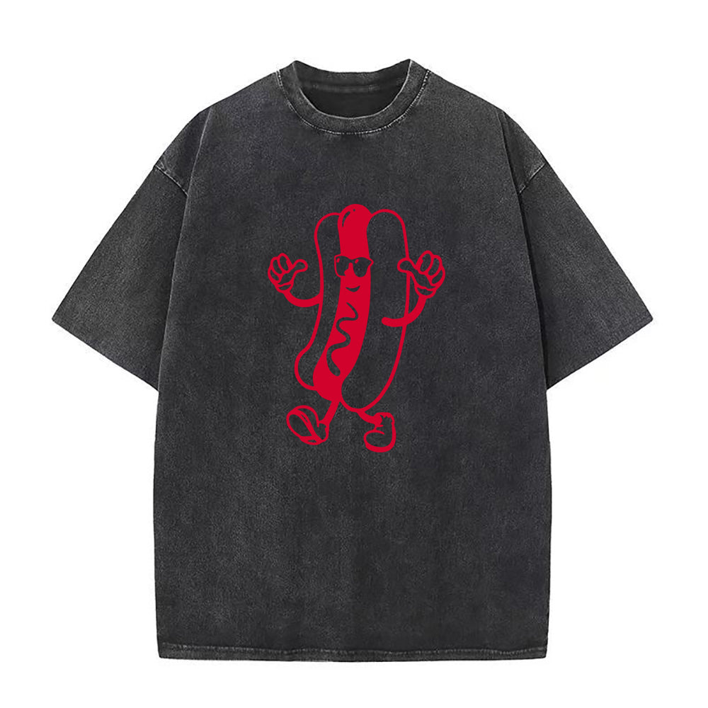 ホットドッグ ユニセックス Tシャツ