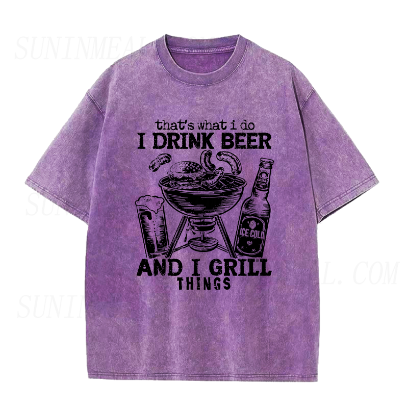 Drink Beer And Grill Unisex Tee