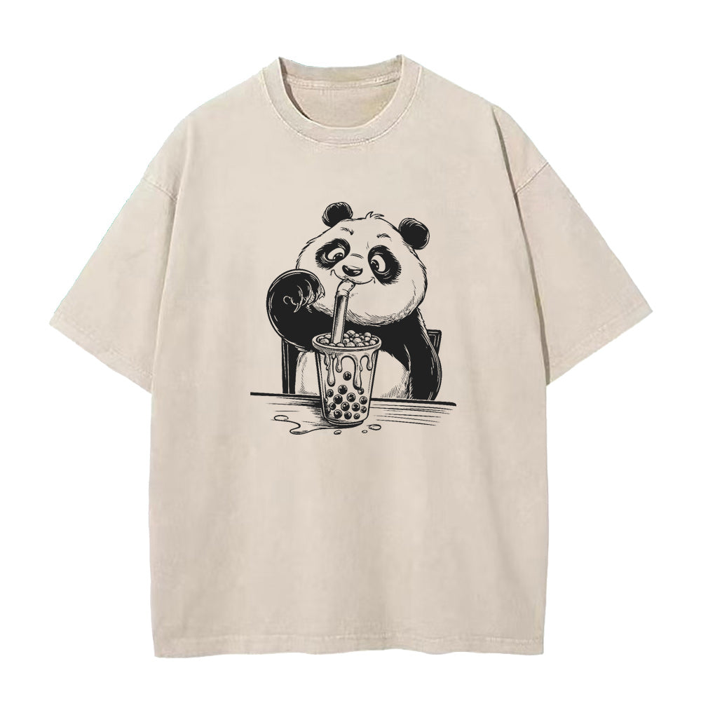 panda boba tea Unisex Tee