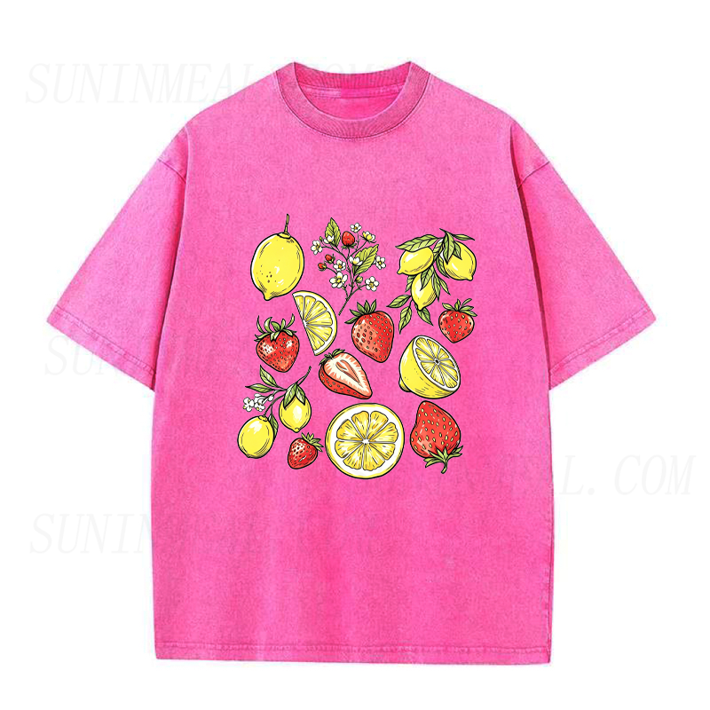 Lemon & Strawberry Botanical Unisex Tee