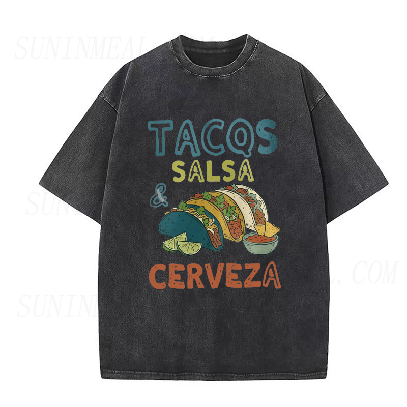 Tacos Salsa Cerveza Unisex Tee