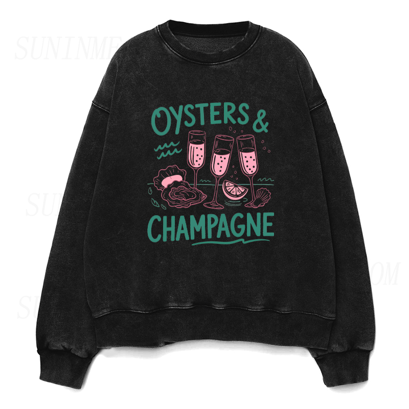 Oysters and Champagne Unisex Crewneck Sweatshirt