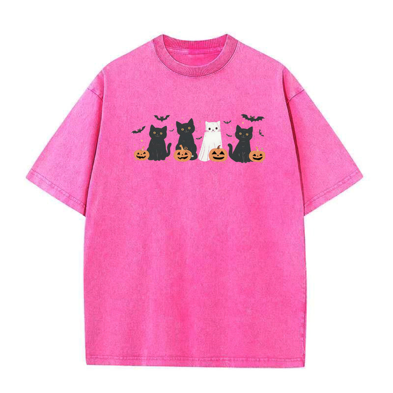 Halloween Ghost Cat Unisex Tee