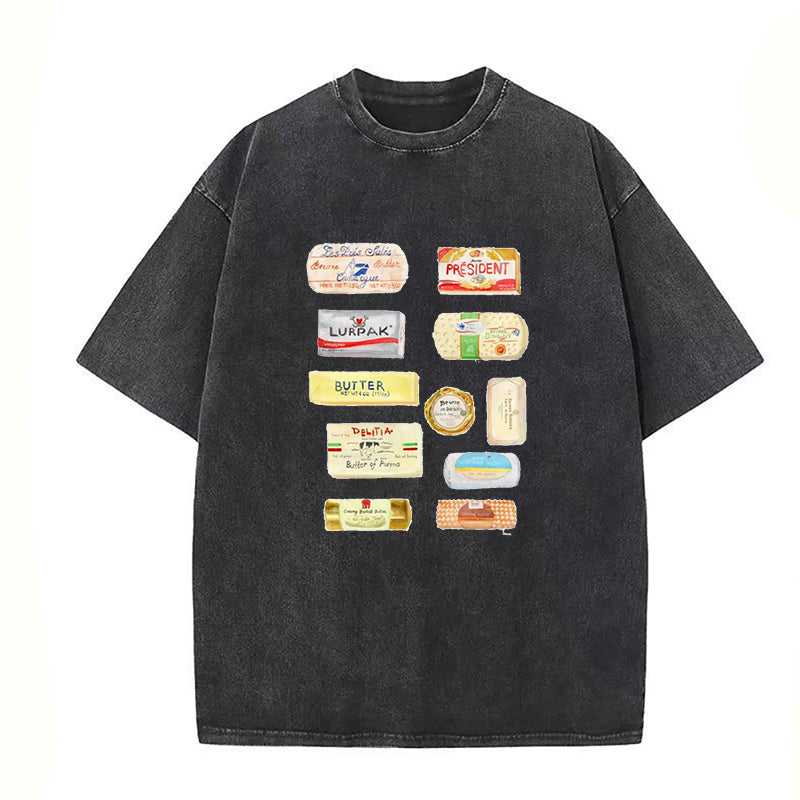 Butter Print Watercolor Painting Unisex Tee