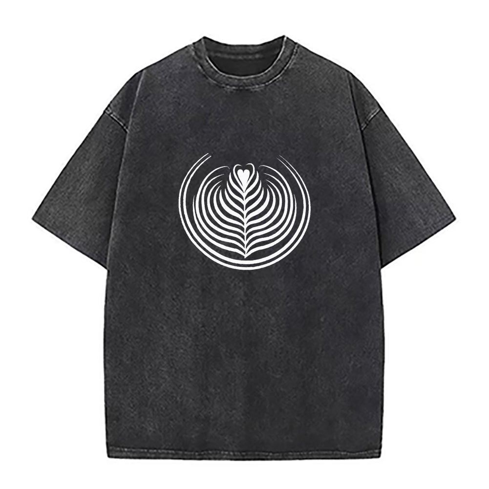 コーヒー ラテ アート ユニセックス Tシャツ