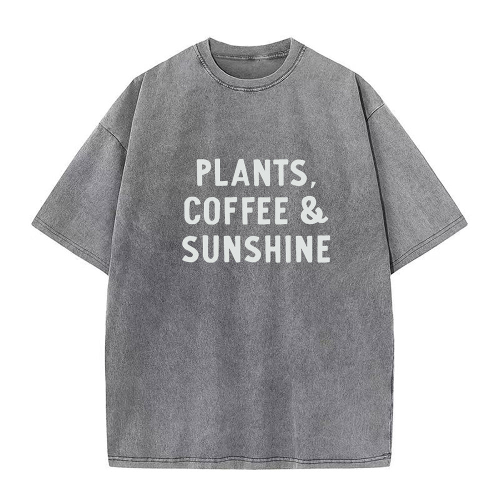 植物、コーヒー、太陽のユニセックスTシャツ
