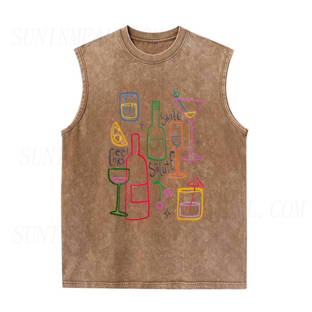 Cheers Salute Santé Unisex Tank Top